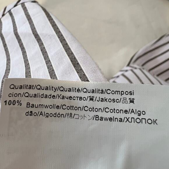 Boss Hugo Boss Striped Dress Shirt Men's 15.5 32/33 Purple Brown White Stripes - Picture 7 of 10